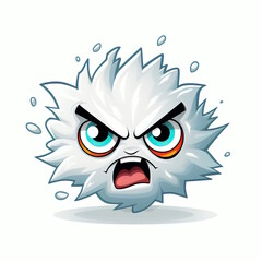 Playful Thunderstorm Cartoon Vector Illustration