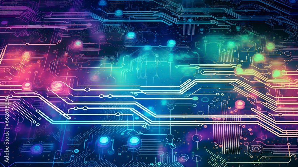 Aufkleber hardware motherboard digital information engineering communication abstract circuit blue board proce