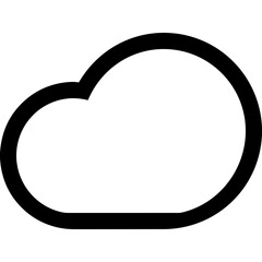 Cloud storage icon symbol vector image. Illustration of the database server hosting cloud system digital design image