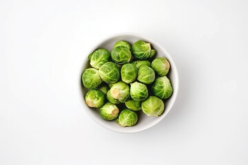 Bowl fresh brussels sprouts. Nature food raw nutrition. Generate Ai