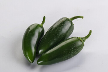 Raw green Mexican jalapeno pepper