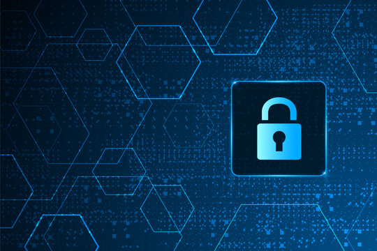 Cyber security technology concept , Shield With Keyhole icon , personal data , vector illustration	
