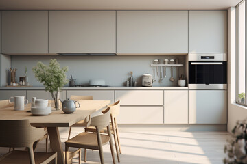 Fototapeta na wymiar modern kitchen interior AI Generated