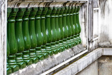 Obraz premium Green pillar guardrails of Chinese Republic of China buildings