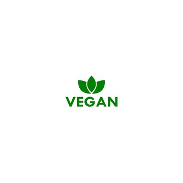 Vegan sign isolated on white background