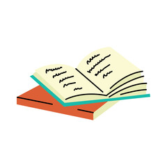 Books color element. Textbook for academic studies.