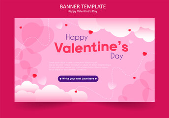 Love Valentine invitation banner background