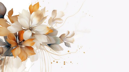 Watercolor abstract design for background of wedding or buzzy social media banner generative AI