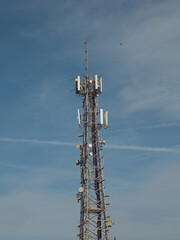 Communication tower used by Starlings to roost