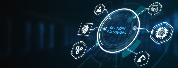 Get more followers concept. 3d illustration