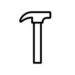Hammer line icon. Hammer tool in png. Hammer icon.