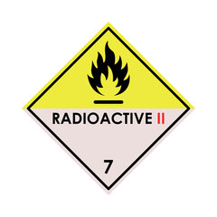 Radioactive 2 color element. Hazardous material vector icon.