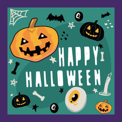 Happy Halloween Banner, Spooky Halloween Decorations Graphic