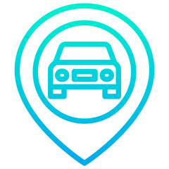 Outline Gradient Heart Location icon