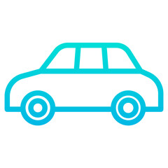 Outline Gradient Car icon