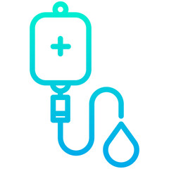 Outline gradient Blood drop icon