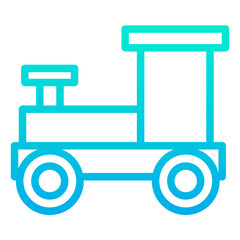 Outline Gradient Train icon