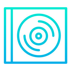 Outline gradient Compact disc icon