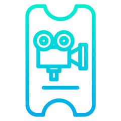 Outline Gradient Ticket icon
