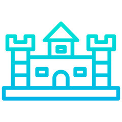Outline gradient Castle icon