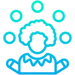 Outline gradient Juggler icon