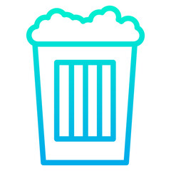 Outline Gradient Popcorn icon