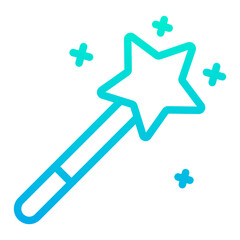 Outline Gradient Magic wand icon
