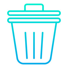 Outline Gradient Trash Bin icon