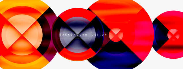 Creative circle geometric abstract background