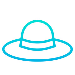 Outline Gradient Cowboy Hat icon
