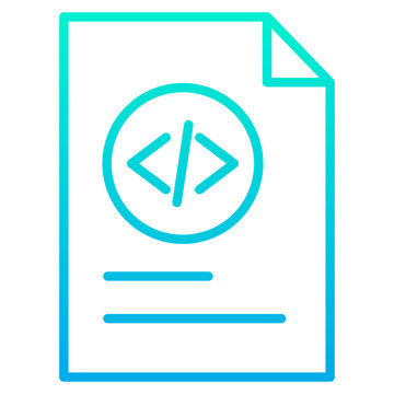 Outline gradient Coding Page icon
