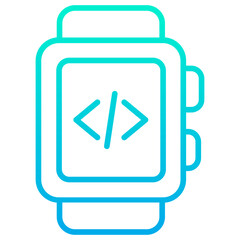 Outline Gradient Smart watch icon