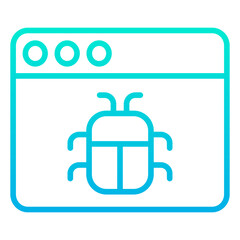 Outline gradient Web Bug icon