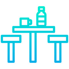 Outline gradient Coffee Shop icon