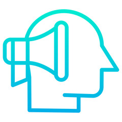 Outline Gradient User Promotion icon