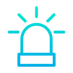Outline Gradient Emergency light icon