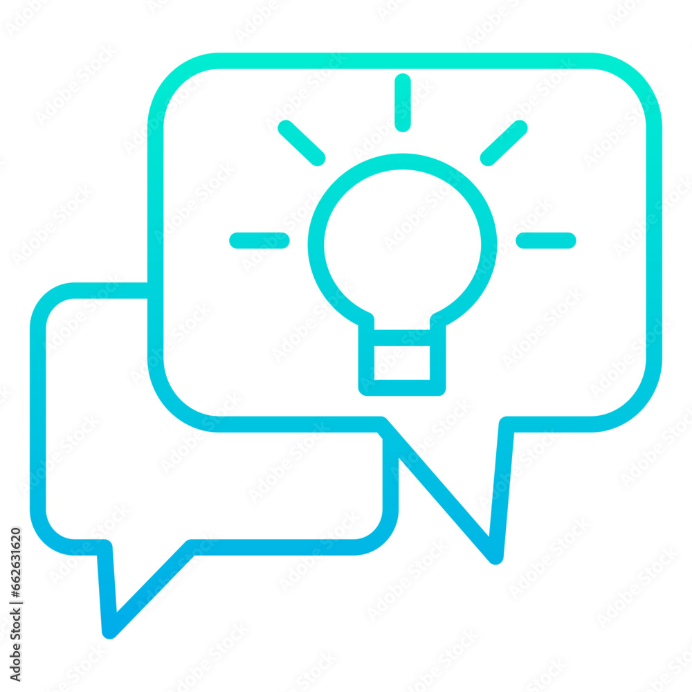 Wall mural outline gradient idea chatting icon