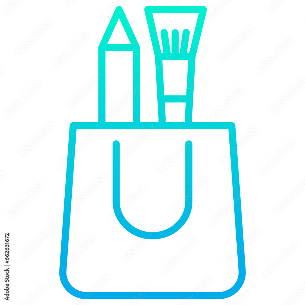 Wall mural Outline Gradient Shopping Bag icon