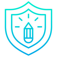 Outline Gradient Medical Protection icon