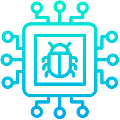 Outline Gradient Bug Technology icon