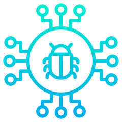 Outline Gradient software virus icon