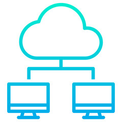 Outline Gradient Network settings icon