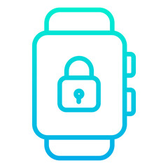 Outline Gradient Smartwatch Lock icon