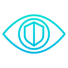 Outline Gradient View Shield icon