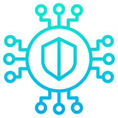 Outline Gradient Medical Shield icon