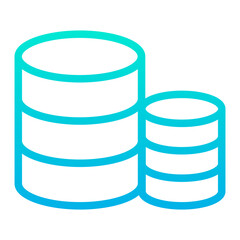Outline Gradient Database icon
