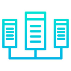 Outline Gradient Database icon