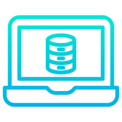 Outline Gradient Laptop server icon