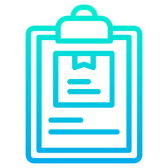 Outline Gradient Medical Notepad icon