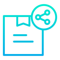 Outline Gradient Share icon